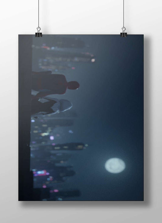 Spider-Man and Miles Morales Main Subject: Spider-Man and Miles Morales Matte BoizzBoard rigid print — Superhero wall art