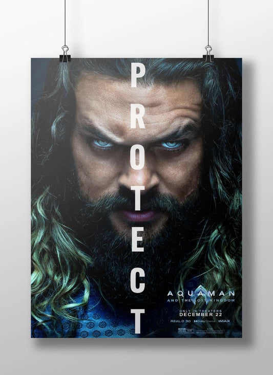 Aquaman (Arthur Curry), a DC Comics superhero and demigod from the film "Aquaman and the