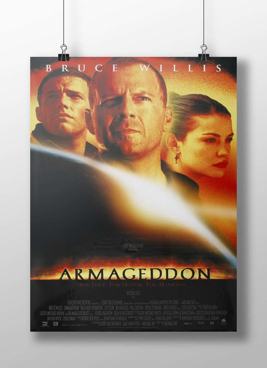 The movie "Armageddon" (confirmed by the title and actor names like Bruce Willis in the