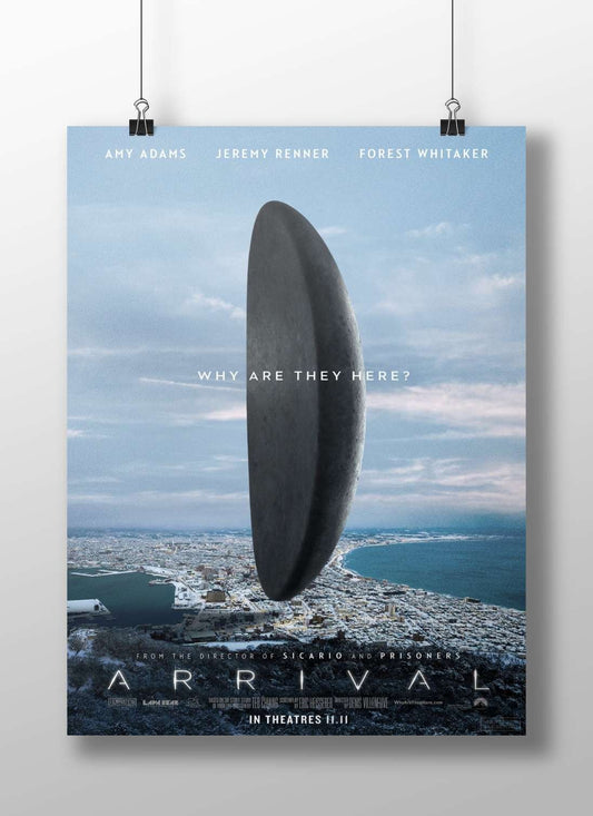 The film "Arrival" (2016 science fiction movie) Arrival - Timeless Sci-Fi Masterpiece Poster