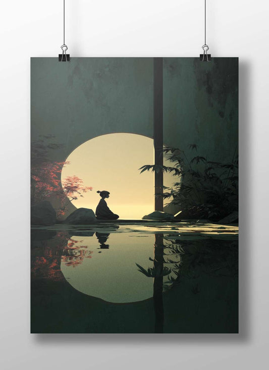 Generic Silhouette (no named character) Modern Digital Illustration Matte BoizzBoard rigid print — Anime wall art India |