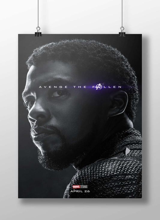 T'Challa (Black Panther) from Marvel Studios' Avengers franchise T'Challa - Black Panther Noir Poster