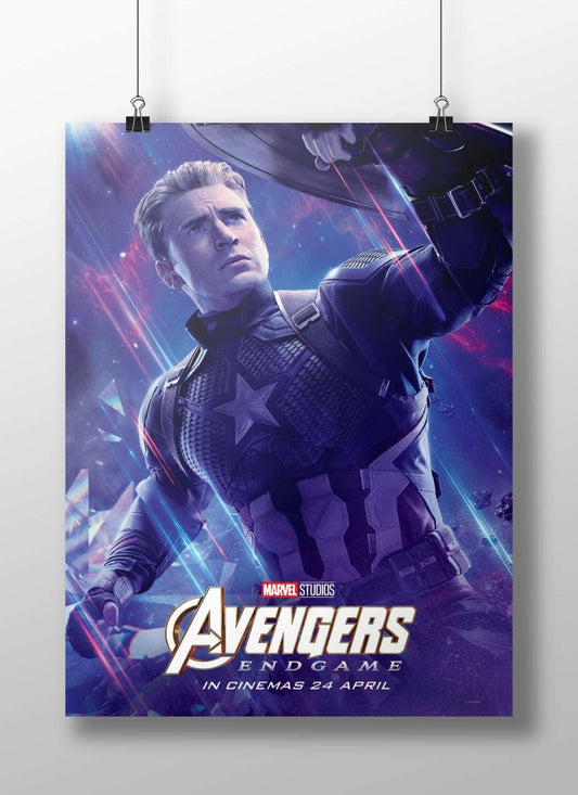 Steve Rogers (Captain America) from Marvel Studios' Avengers Endgame. Captain America - Avenger'S Shield Poster