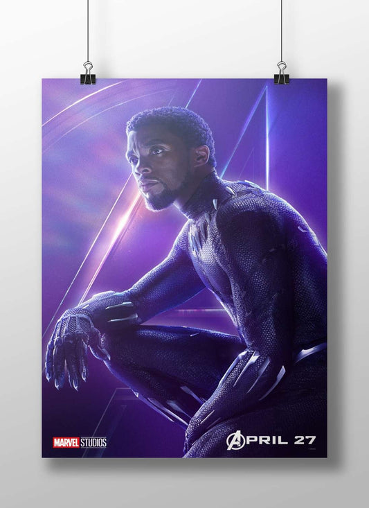 T'Challa (Black Panther) from Marvel Studios' film. Black Panther - Pantera Negra Pop Art Poster