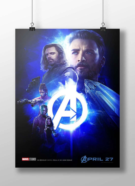 Marvel's Avengers franchise (specifically the movie poster for an Avengers film, confirmed by "MARVEL STUDIOS"