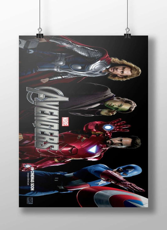 Thor (Chris Hemsworth), Tony Stark/Iron Man (Robert Downey Jr.), Steve Rogers/Captain America (Chris Evans), and