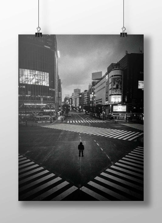 Shibuya Crossing Main Subject: Shibuya Crossing Matte BoizzBoard rigid print — Art wall art India | PosterBoizz