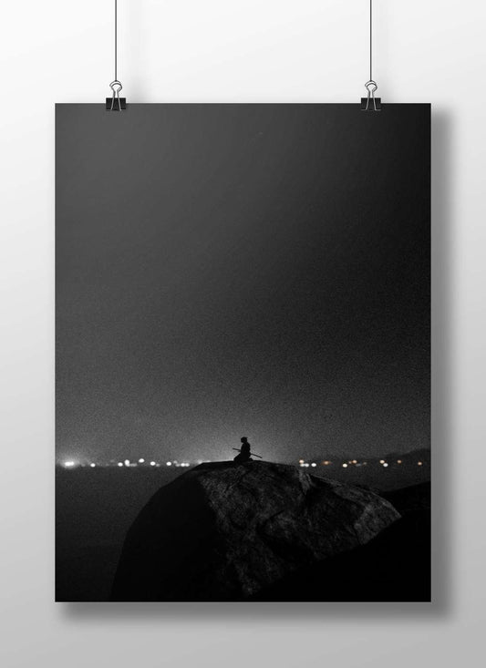 No specific character name Modern Digital Noir (vintage film texture) Matte BoizzBoard rigid print — Art wall art India |