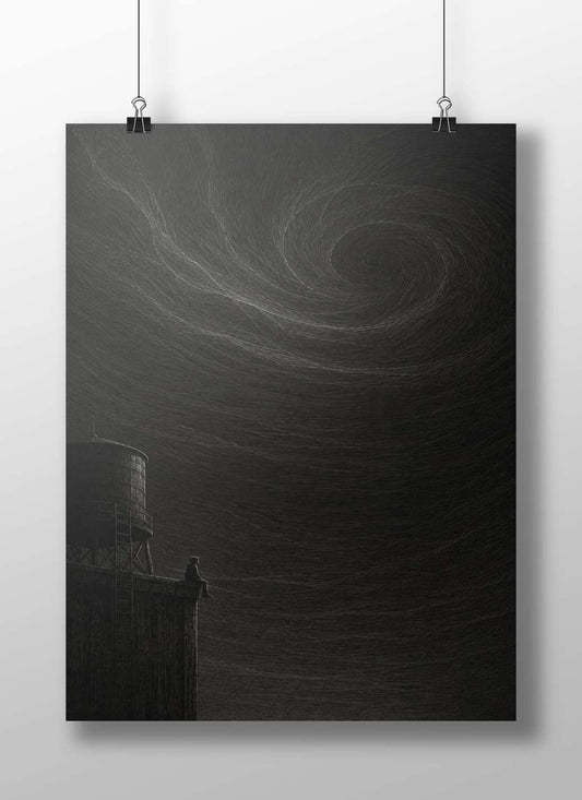 Unidentified Human Figure None / Independent Artwork Modern Digital (Contemporary Noir Style) Matte BoizzBoard rigid print —