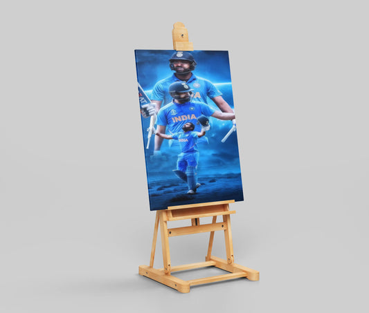 Rohit Sharma Poster – Team India World Cup Tribute Wall Art for Cricket Fans