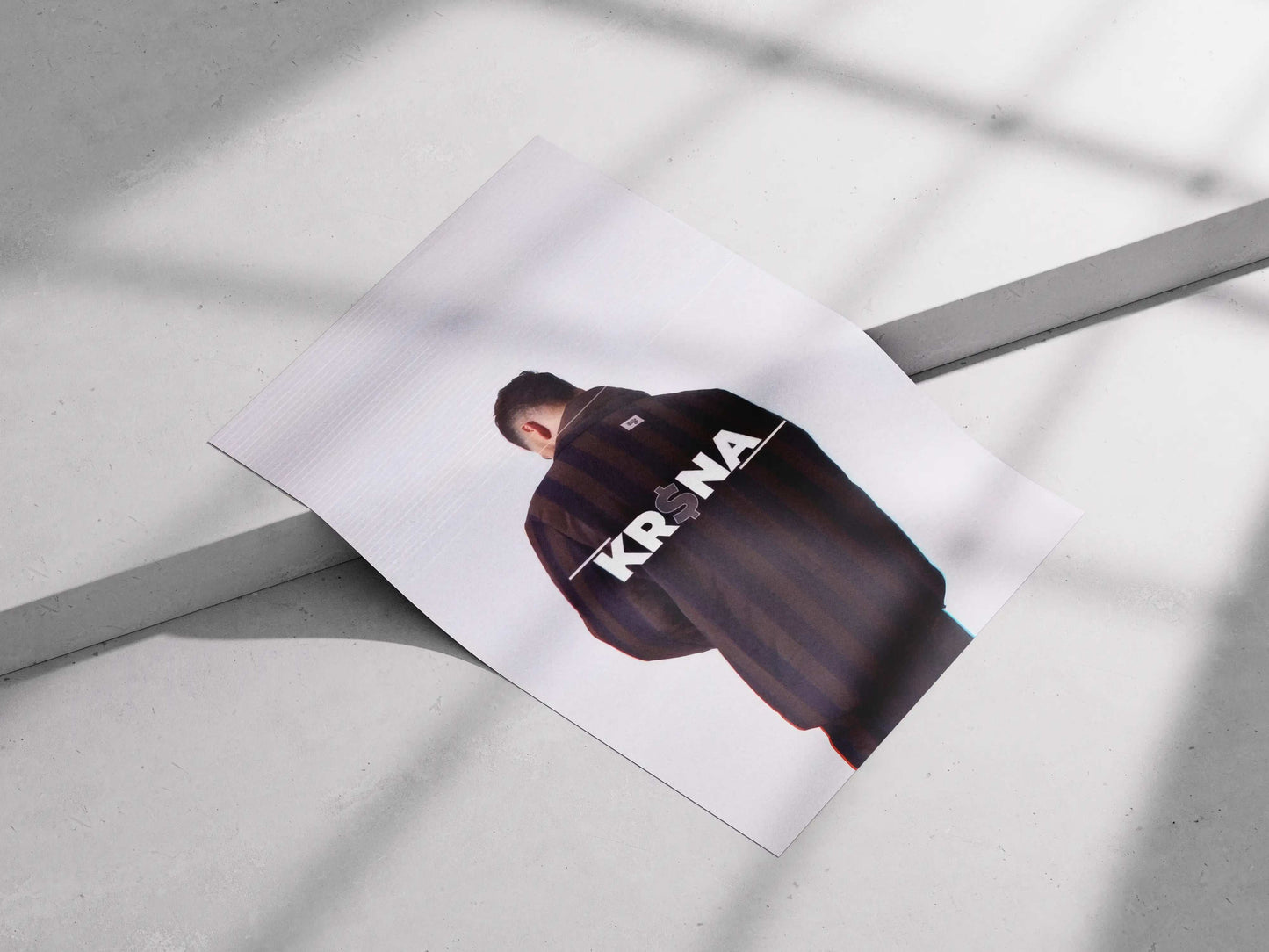 KR$NA Minimalist Poster – Desi Rap Icon Tribute Art Print | Clean Hip-Hop Wall Decor with Glitch Aesthetic