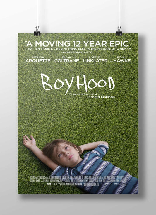 The film "Boyhood" (2014) directed by Richard Linklater, starring Ellar Coltrane, Patricia Arquette, Lorelei Linklater,