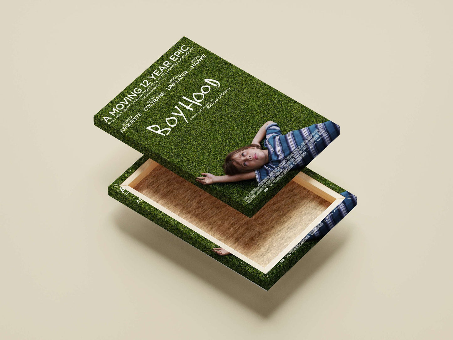 The film "Boyhood" (2014) directed by Richard Linklater, starring Ellar Coltrane, Patricia Arquette, Lorelei Linklater,