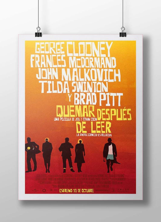 Burn After Reading (2008 film starring George Clooney, Frances McDormand, John Malkovich, Tilda Swinton, Brad