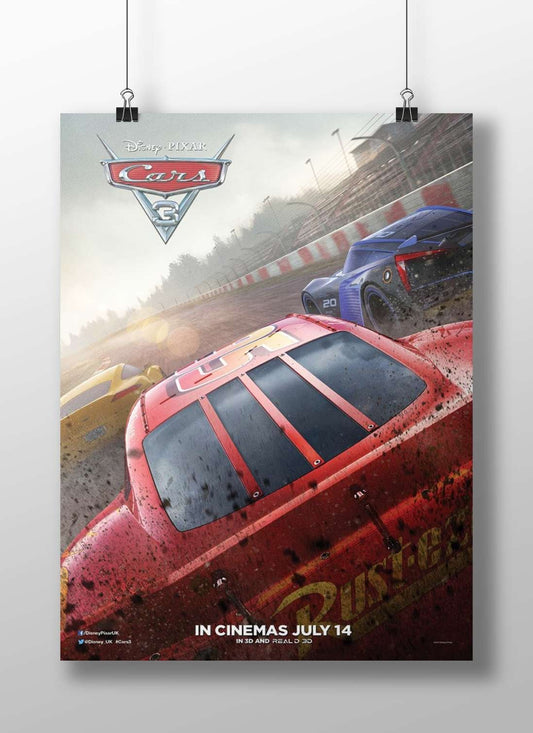 Cars 3 (Disney Pixar's animated film franchise) Lightning Mcqueen - Turbocharged Icon Poster