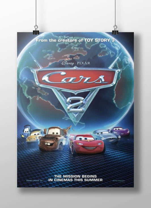 Cars 2 (Disney Pixar's animated movie franchise) Lightning Mcqueen - Turbine Turbo Poster
