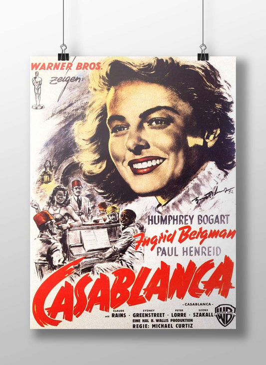Casablanca (the 1942 Warner Bros. film starring Humphrey Bogart, Ingrid Bergman, and Paul Henreid) Casablanca