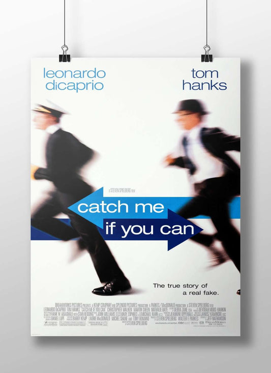 The movie "Catch Me If You Can" starring Leonardo DiCaprio and Tom Hanks. Frank Abagnale