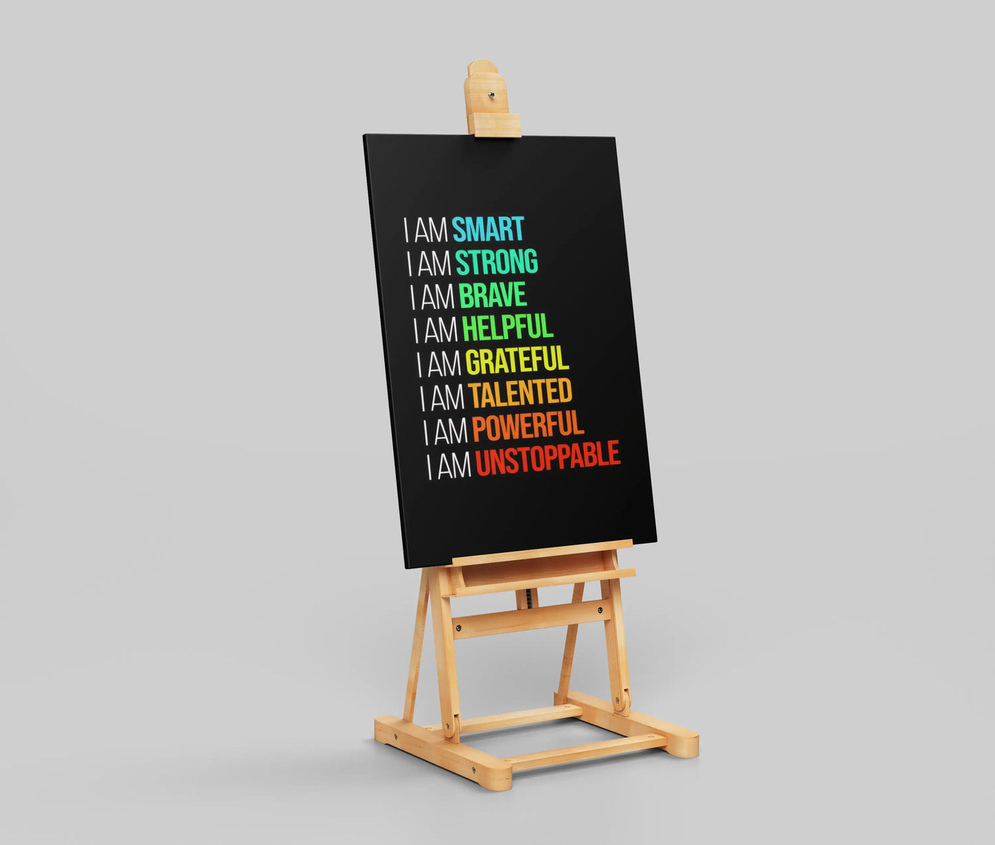 “I AM Affirmations” — Colorful Inspirational Poster for Daily Motivation