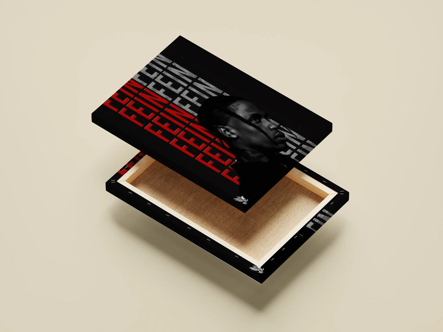 Travis Scott FE!N Poster | Minimalist Hip-Hop Wall Art for Rap Fans