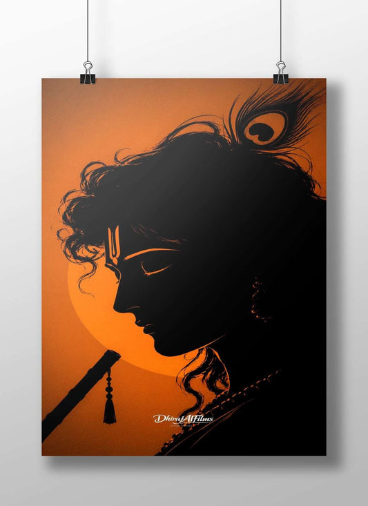 Lord Krishna Main Subject: Lord Krishna Matte BoizzBoard rigid print — Sanatan wall art India | PosterBoizz