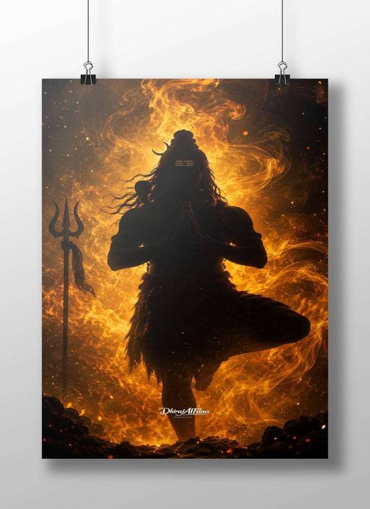 Lord Shiva (Hindu deity with trident and crescent moon) Main Subject: Lord Shiva (Hindu deity with trident and crescent