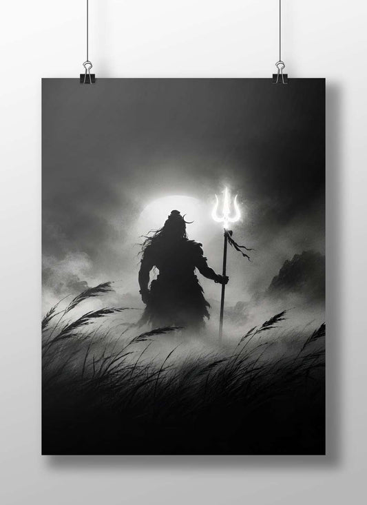 Lord Shiva Main Subject: Lord Shiva Matte BoizzBoard rigid print — Sanatan wall art India | PosterBoizz