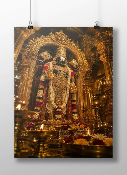 Lord Vishnu Main Subject: Lord Vishnu Matte BoizzBoard rigid print — Sanatan wall art India | PosterBoizz