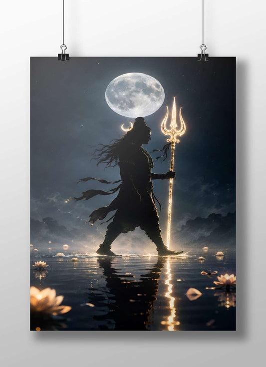 Shiva (Hindu deity) Main Subject: Shiva (Hindu deity) Matte BoizzBoard rigid print — Sanatan wall art India | PosterBoizz