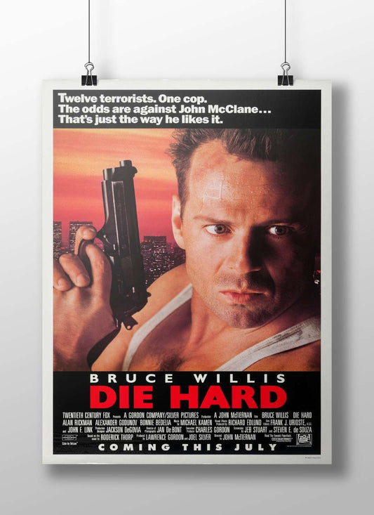 Bruce Willis in the Die Hard film franchise John Mcclane - Die Hard Iconic Poster