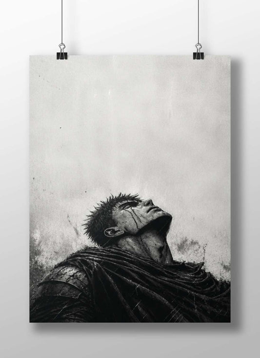 Guts from Berserk franchise Main Subject: Guts from Berserk franchise Matte BoizzBoard rigid print — Anime wall art India |