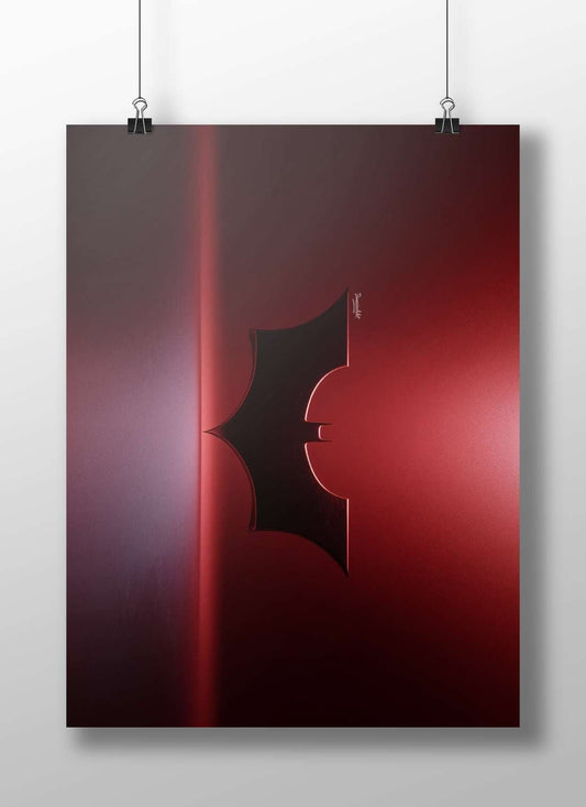Batman logo Main Subject: Batman logo Matte BoizzBoard rigid print — Superhero wall art India | PosterBoizz