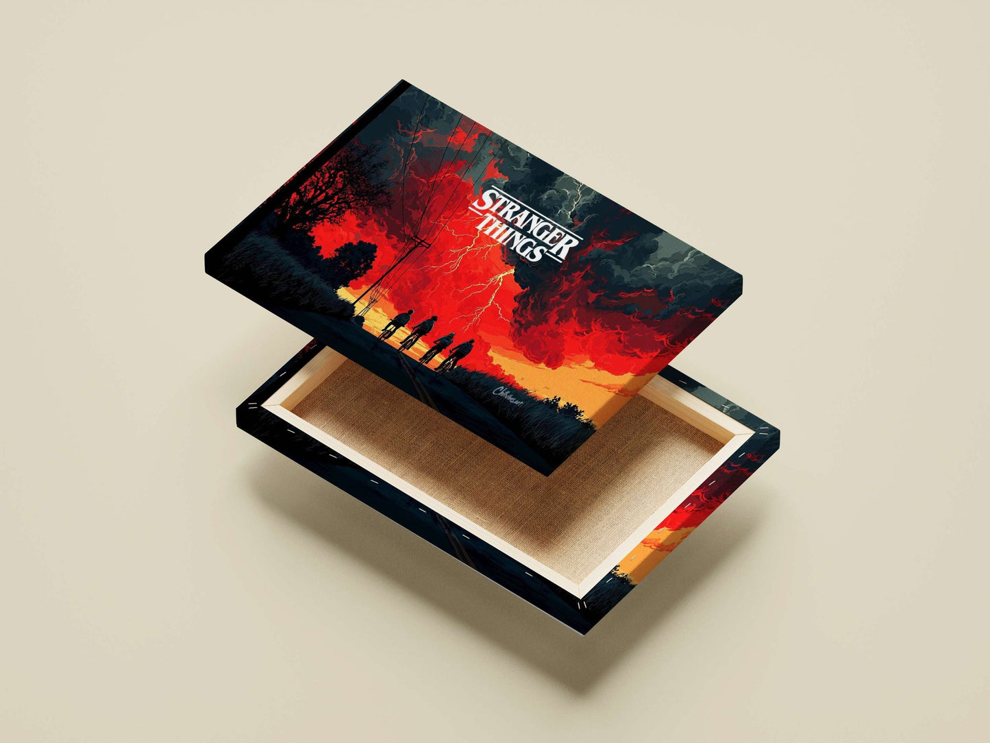 Stranger Things (TV series) Main Subject: Stranger Things (TV series) Canvas wall art — Series wall art India | PosterBoizz