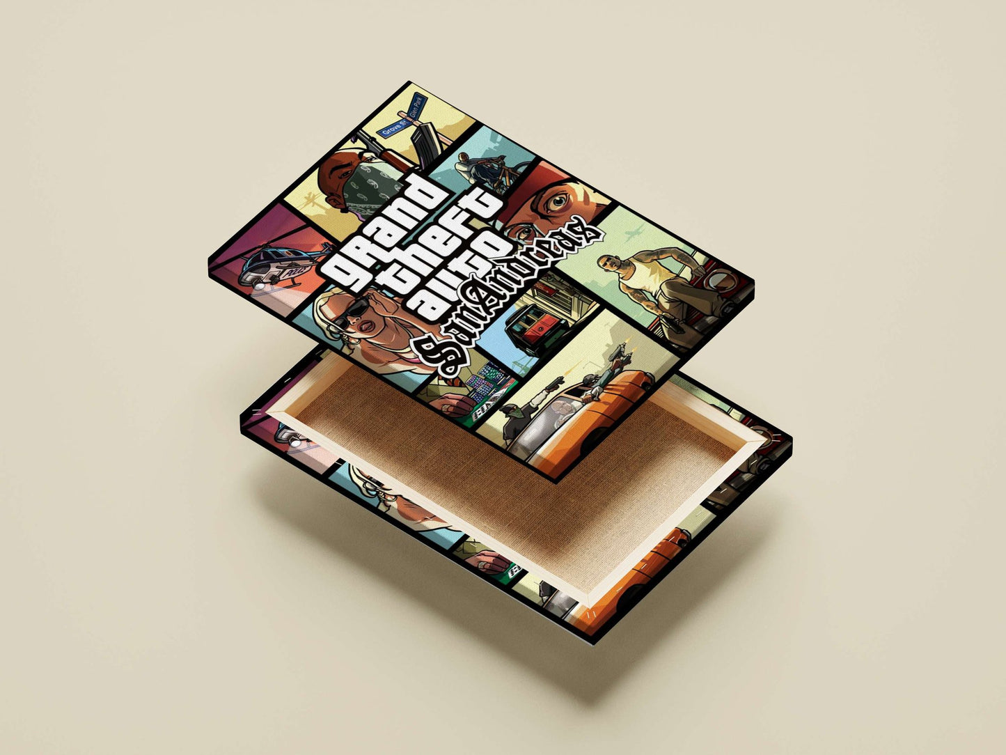 Grand Theft Auto: San Andreas Main Subject: Grand Theft Auto: San Andreas Canvas wall art — Gaming wall art India |