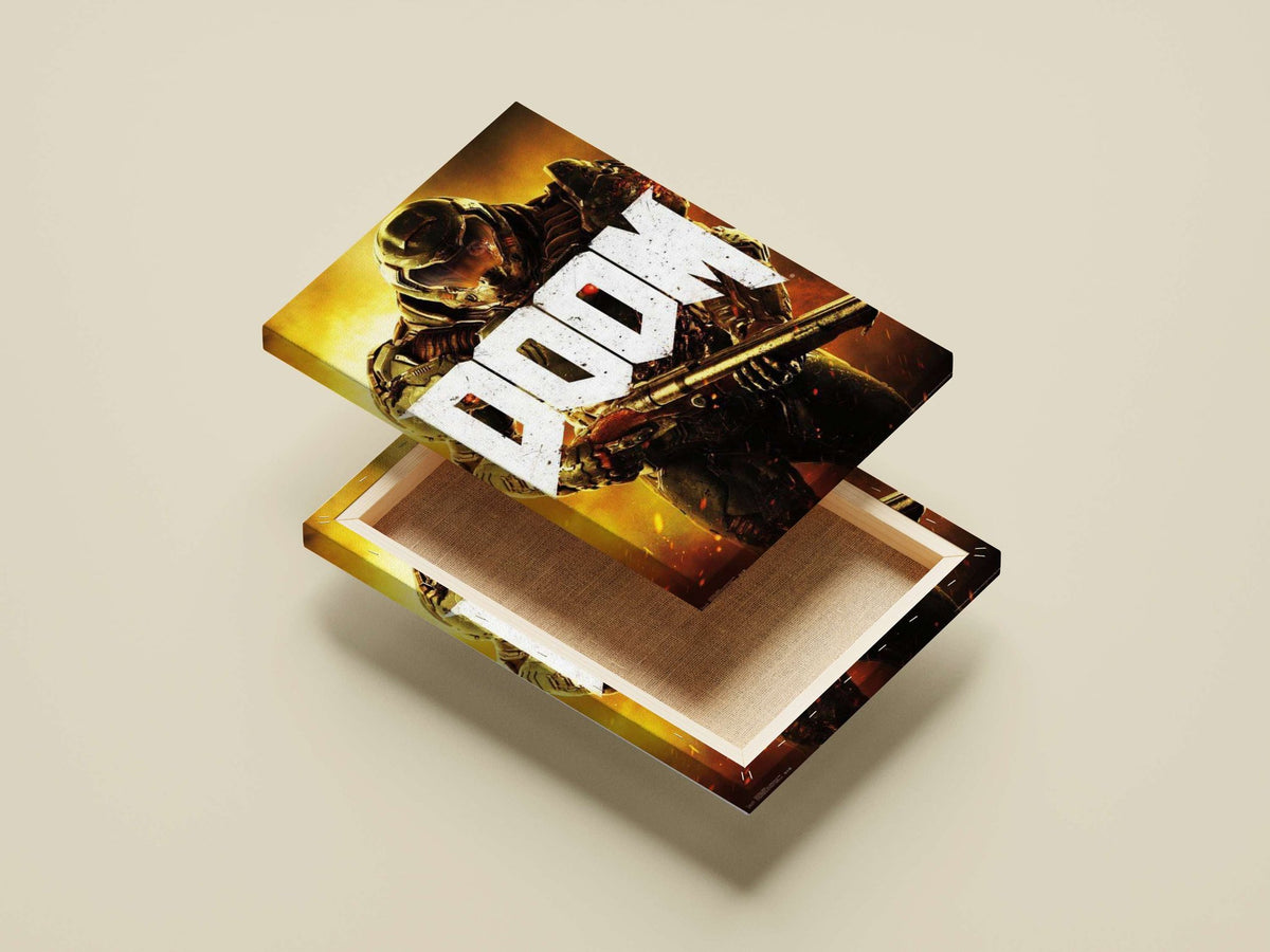 Doom Slayer (Doom franchise character) Main Subject: Doom Slayer (Doom franchise character) Canvas wall art — Gaming wall