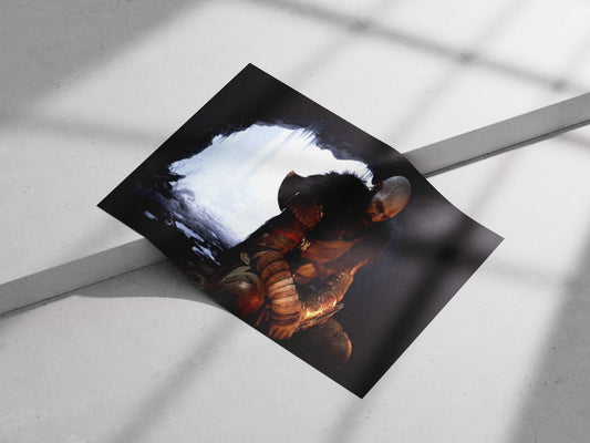 Kratos (God of War franchise) Main Subject: Kratos (God of War franchise) Matte poster print — Superhero wall art India |