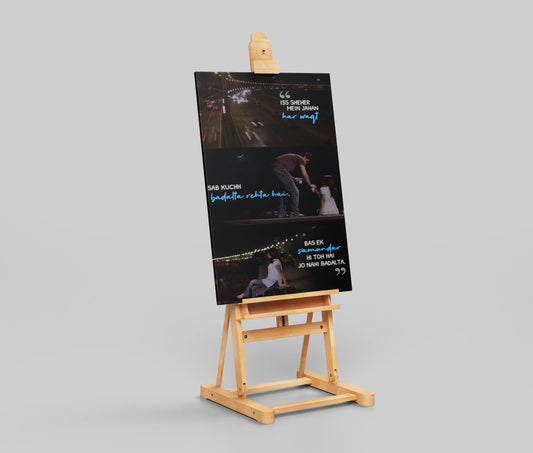 Tamasha Marine Drive Quote Poster – Ranbir Deepika Night Scene Wall Art | Samundar Dialogue Aesthetic Print