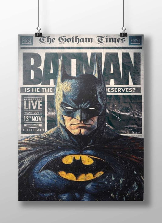 Batman (DC Comics character) Main Subject: Batman (DC Comics character) Matte BoizzBoard rigid print — Superhero wall art