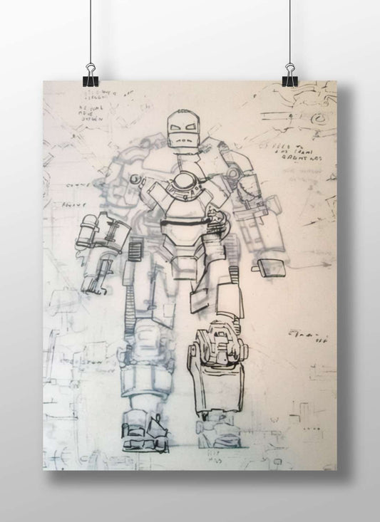 Iron Man (Marvel) Tony Stark - Tech Genius Blueprint Poster