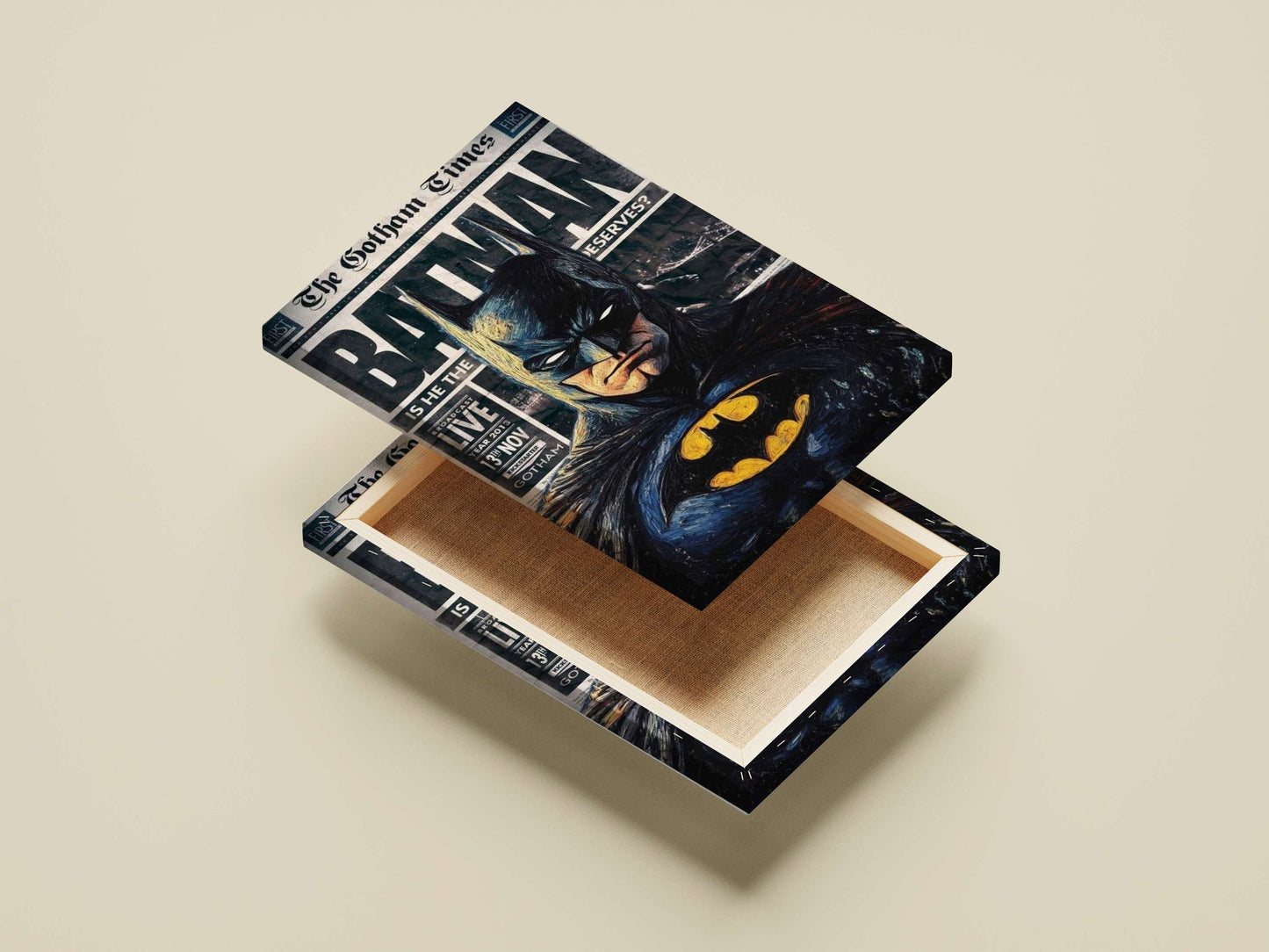 Batman (DC Comics character) Main Subject: Batman (DC Comics character) Canvas wall art — Superhero wall art India |