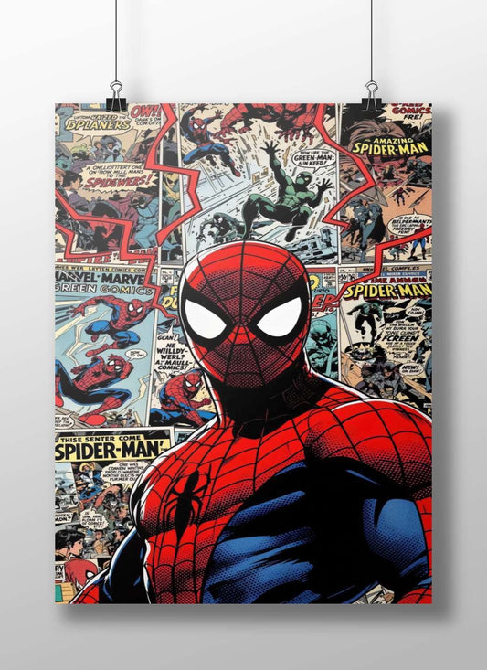 Spider-Man (Marvel Comics) Main Subject: Spider-Man (Marvel Comics) Matte BoizzBoard rigid print — Superhero wall art India