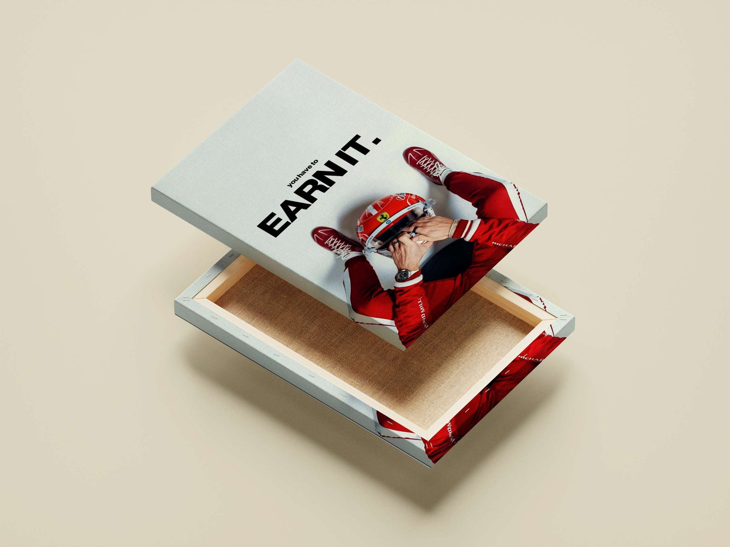 Charles Leclerc (Ferrari F1 driver) Ferrari Racing Modern Digital Marketing Canvas wall art — Sports wall art India |