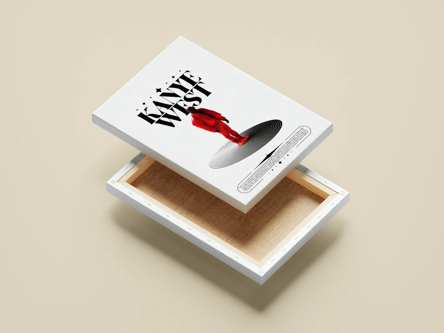 Kanye West Minimalist Poster | Iconic Red Suit Hip-Hop Art Print