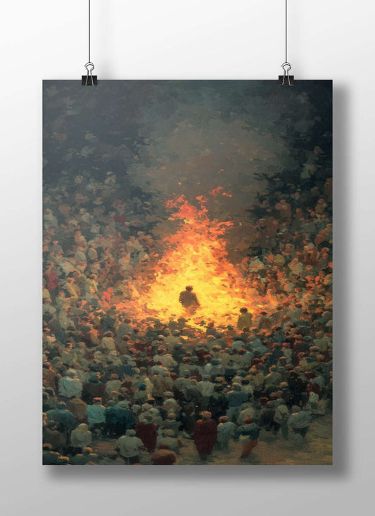 Two Anonymous Human Figures None (Historical European Scene) Vintage (19th Century Academic Painting) Matte BoizzBoard rigid
