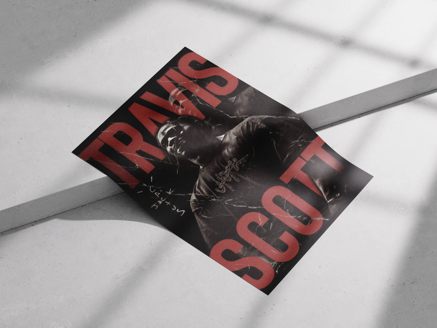 Travis Scott Dark Aesthetic Poster | Cactus Jack Rap Icon Wall Art