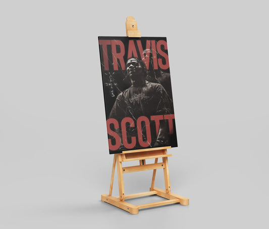 Travis Scott Dark Aesthetic Poster | Cactus Jack Rap Icon Wall Art