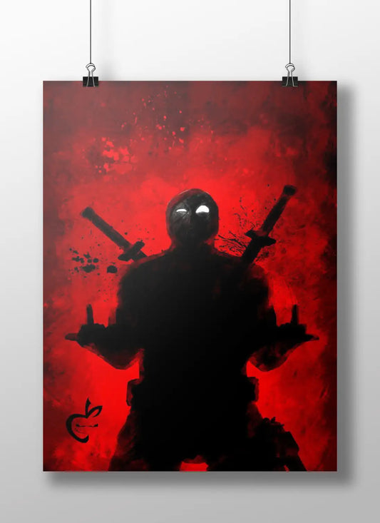 The Deadpool Poster: A Gritty, Red and Black Art Piece