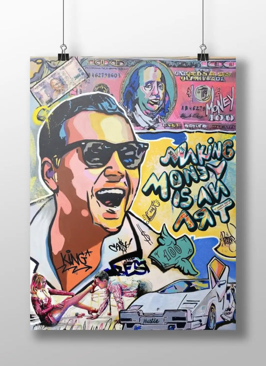 Jordan Belfort Pop Art Poster: The Wolf of Wall Street
