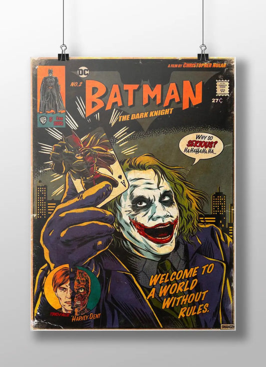 The Dark Knight Poster: "Why So Serious?" Comic Art Print