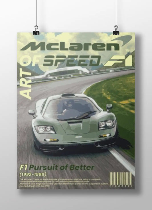McLaren F1 Magazine Cover Art Print - Automotive Legend